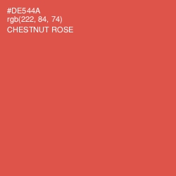 #DE544A - Chestnut Rose Color Image