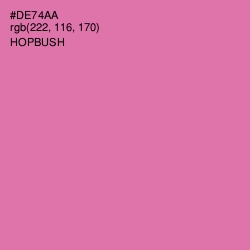 #DE74AA - Hopbush Color Image