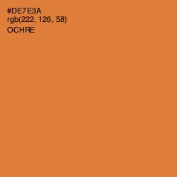 #DE7E3A - Ochre Color Image