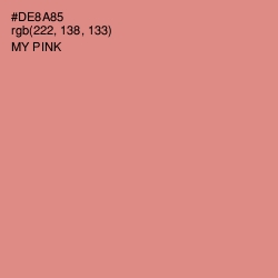 #DE8A85 - My Pink Color Image