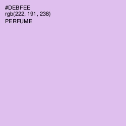 #DEBFEE - Perfume Color Image