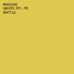 #DEC94E - Wattle Color Image