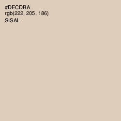 #DECDBA - Sisal Color Image