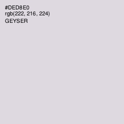 #DED8E0 - Geyser Color Image