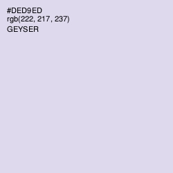 #DED9ED - Geyser Color Image