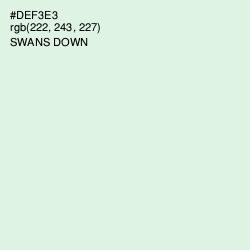 #DEF3E3 - Swans Down Color Image