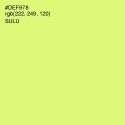 #DEF978 - Sulu Color Image