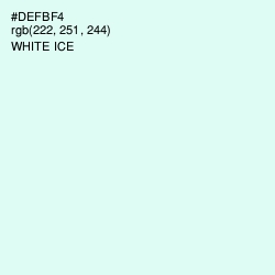 #DEFBF4 - White Ice Color Image