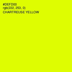 #DEFD00 - Chartreuse Yellow Color Image