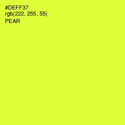 #DEFF37 - Pear Color Image