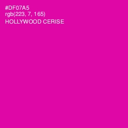#DF07A5 - Hollywood Cerise Color Image