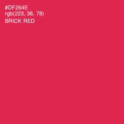 #DF264E - Brick Red Color Image