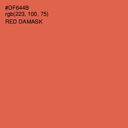 #DF644B - Red Damask Color Image