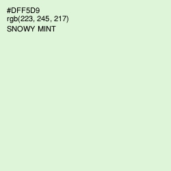 #DFF5D9 - Snowy Mint Color Image