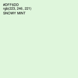 #DFF6DD - Snowy Mint Color Image