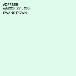 #DFFBEB - Swans Down Color Image