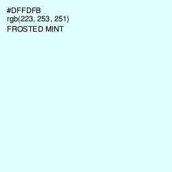 #DFFDFB - Frosted Mint Color Image