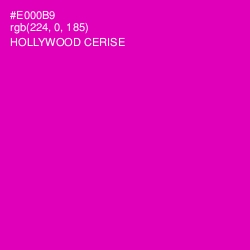 #E000B9 - Hollywood Cerise Color Image