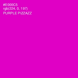 #E000C5 - Purple Pizzazz Color Image