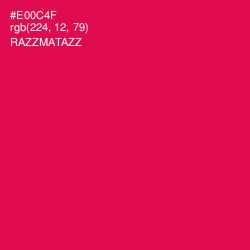 #E00C4F - Razzmatazz Color Image