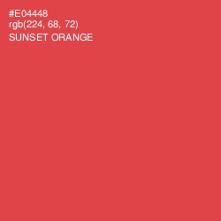 #E04448 - Sunset Orange Color Image