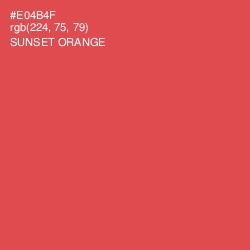 #E04B4F - Sunset Orange Color Image