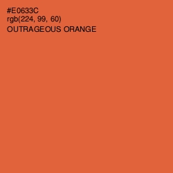 #E0633C - Outrageous Orange Color Image