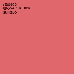 #E0686D - Sunglo Color Image