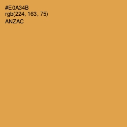 #E0A34B - Anzac Color Image
