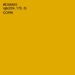 #E0AA00 - Corn Color Image
