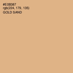 #E0B387 - Gold Sand Color Image