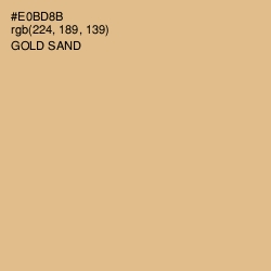 #E0BD8B - Gold Sand Color Image