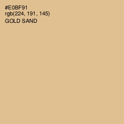 #E0BF91 - Gold Sand Color Image