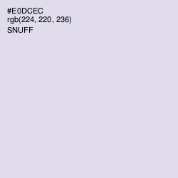 #E0DCEC - Snuff Color Image