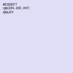 #E0DEF7 - Snuff Color Image