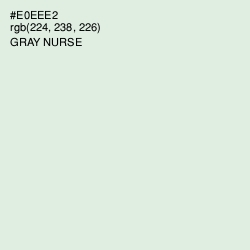#E0EEE2 - Gray Nurse Color Image