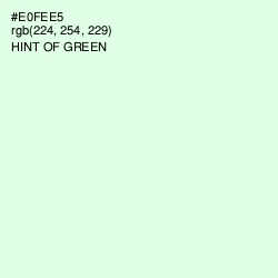 #E0FEE5 - Hint of Green Color Image