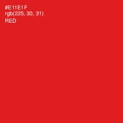 #E11E1F - Red Color Image