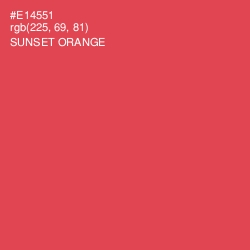 #E14551 - Sunset Orange Color Image