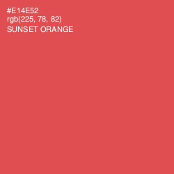 #E14E52 - Sunset Orange Color Image