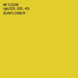 #E1CD2B - Sunflower Color Image