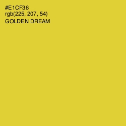 #E1CF36 - Golden Dream Color Image