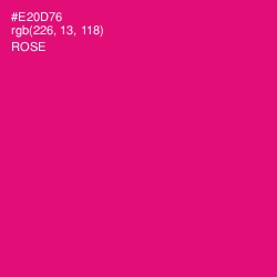 #E20D76 - Rose Color Image