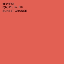 #E25F53 - Sunset Orange Color Image