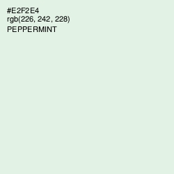 #E2F2E4 - Peppermint Color Image
