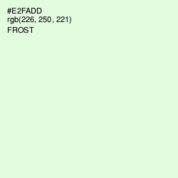 #E2FADD - Frost Color Image