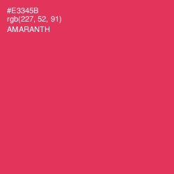 #E3345B - Amaranth Color Image