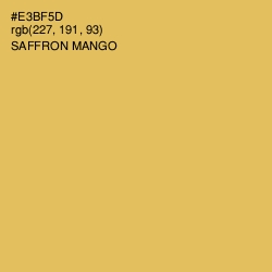 #E3BF5D - Saffron Mango Color Image