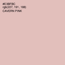 #E3BFBC - Cavern Pink Color Image