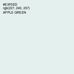 #E3F0ED - Apple Green Color Image